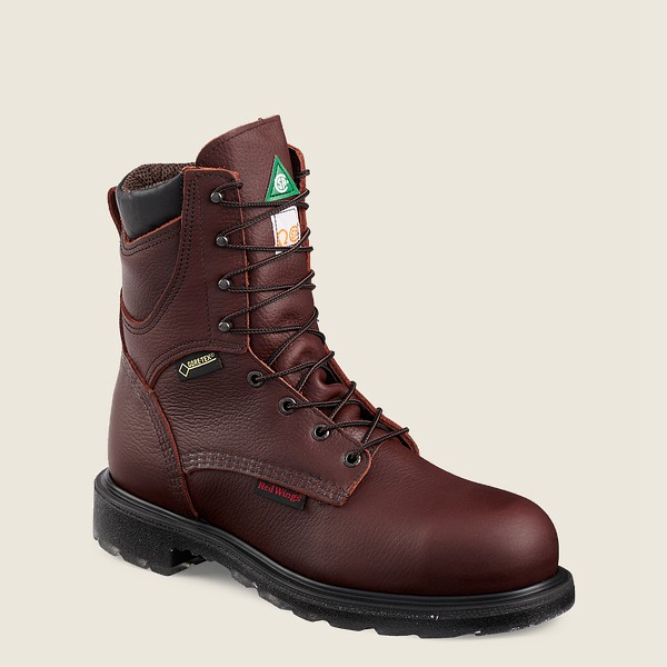 Red Wing Mens Supersole® 2.0 - 8-inch Waterproof Csa Toe - Safety Boots Burgundy - 6459HFICZ